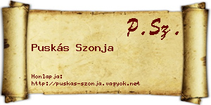 Puskás Szonja névjegykártya