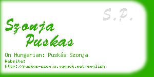 szonja puskas business card
