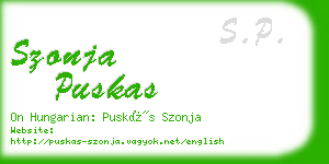 szonja puskas business card